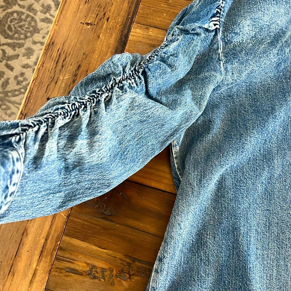 Euc Mazik Chic Washed Button Down Blouse, Size Me… - image 6